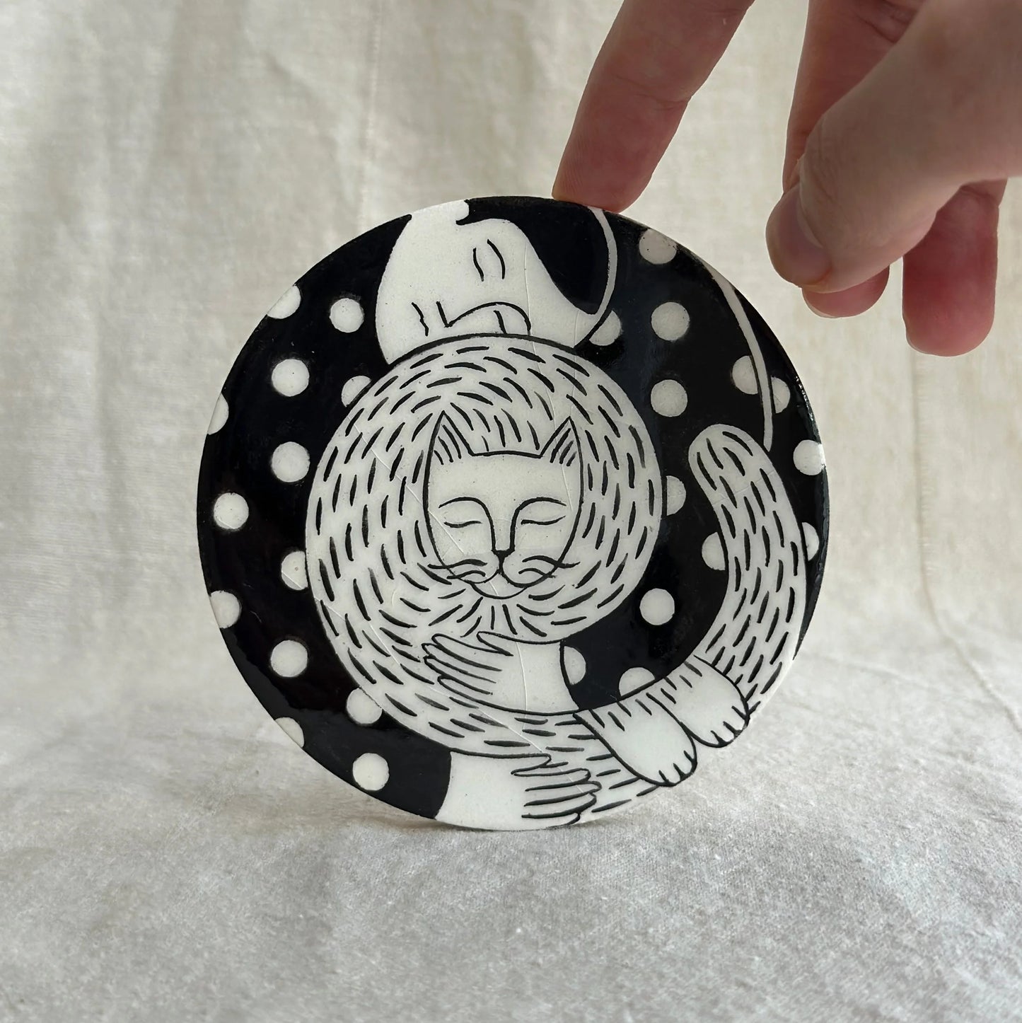Dots & White Cat No1