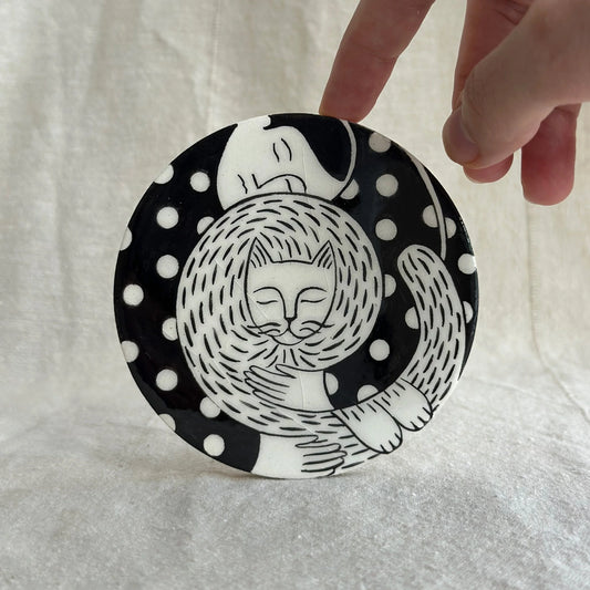 Dots & White Cat No1